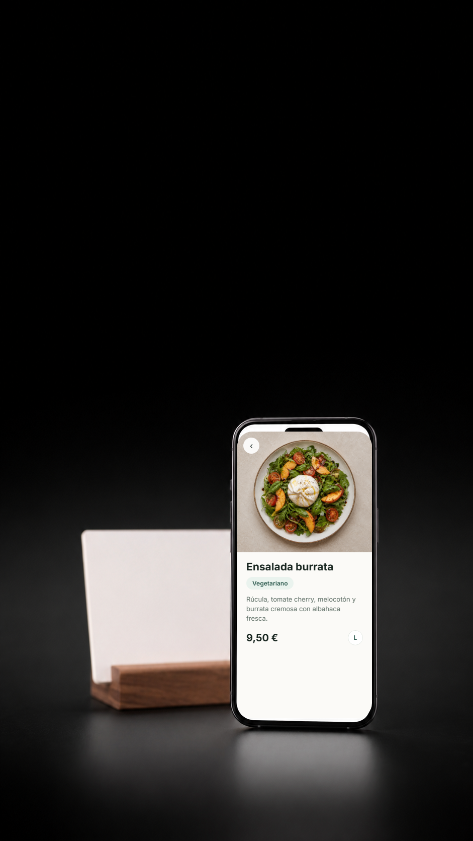 Ficha de un plato con foto en la carta digital de menu0